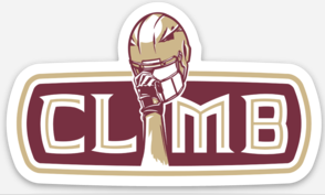 CLIMB Helmet Sticker - Garnet Background image 0