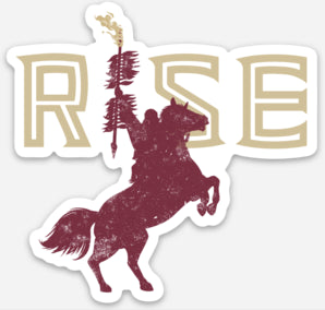 RISE Magnet Featuring Horse and Rider with Spear